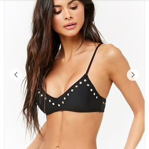 F21 Studded Bralette Bikini Top